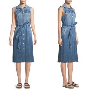 7 FOR ALL MANKIND Trucker Vest Button-Down Dress
